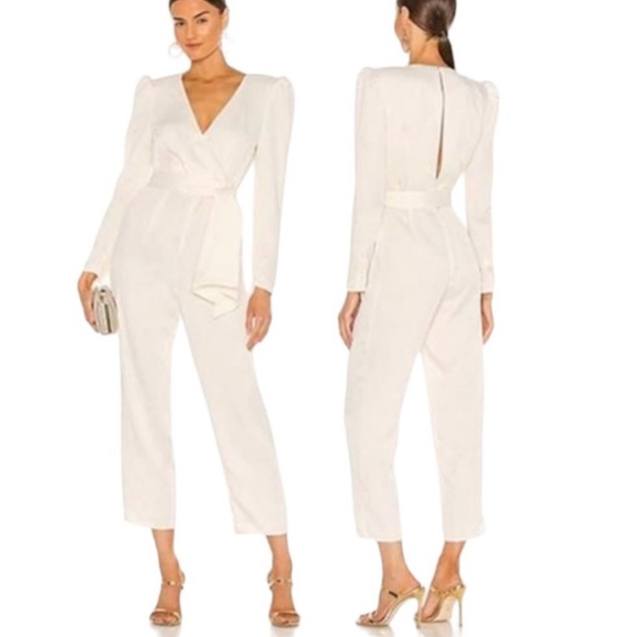 NWT NBD Donnie Cream Jumpsuit size Small reg $258 - Picture 1 of 16